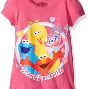 세서미스트리트 Sesame Street Girls 유아용 여아용 프렌드 반소매 퍼프 티셔츠