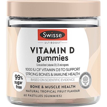 스위스 울티<b>부스트 비타민D3</b> 1000IU Swisse Ultiboost Vitamin D 60구미