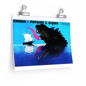 고질라 대 바다 괴물 폴란드어 영화 포스터 프린트