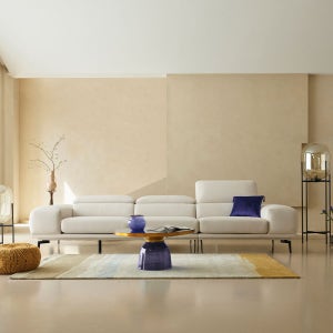 [에싸] 세이렌 4인 헤드기능 리브 패브릭 소파