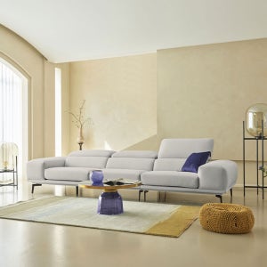 [에싸] 세이렌 3.5인 헤드기능 리브 패브릭 소파