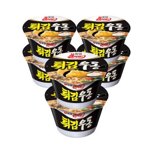 농심 튀김우동컵대 111g x6개 / 컵라면 큰사발면