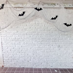 박쥐 달린 그물망 / 할로윈 호러 그물망 카페 인테리어 박쥐 장식 소품