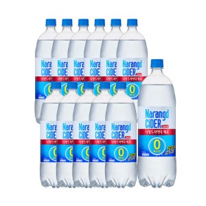 동아오츠카 나랑드사이다 제로 1.5L x 12PET 제로음료/틴신/사이다