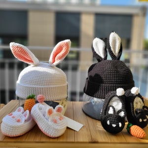 2023년 계묘년 토끼띠🐰 모자와 덧신 세트, 뜨개냥(뜨개하냥)