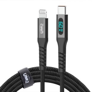 [UM2] 유엠2 PD60W LED 디스플레이 C to 8 고속충전 케이블(1.2M) #