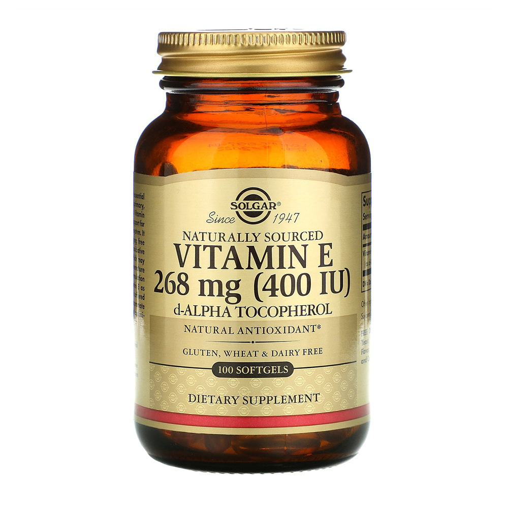 솔가 <b>비타민E</b> 내츄럴 소스 268Mg Solgar <b>Vitamin E</b> Naturally Sourced 268 Mg Ci Ep 100정