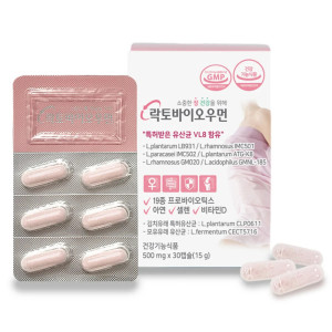 <b>씨에이치헬스바이오</b> 락토바이오우먼 여성 어자 유산균 프로바이오틱스 모유유래 김치 특허받은 아연 셀렌 <b>비타민D</b> 30캡슐