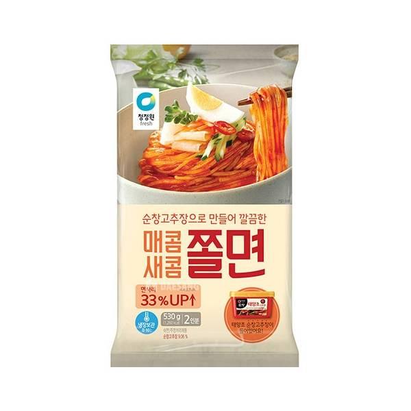 청정원 매콤새콤 쫄면 제품 이미지