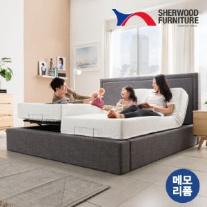 쉐우드가구 린다 모션베드 패브릭 전동침대 TWIN트윈(메모리폼 매트리스 S+S포함)