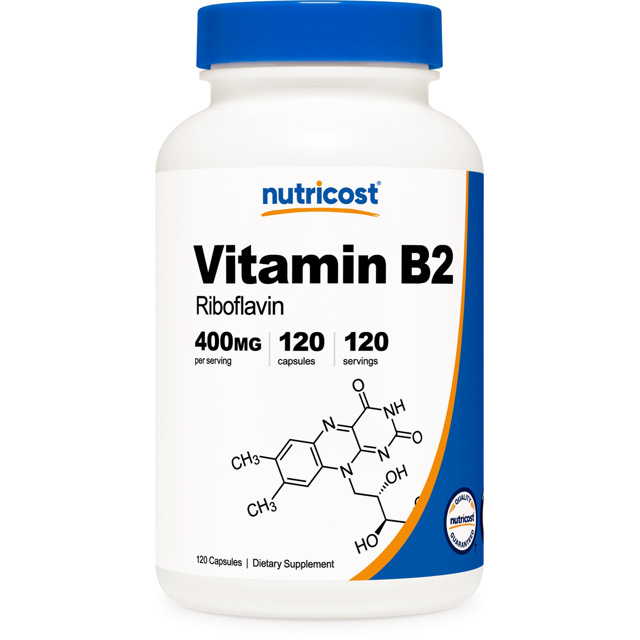 뉴트리코스트 비타민 B2 <b>리보플라빈 400mg</b> 캡슐  1개  120정