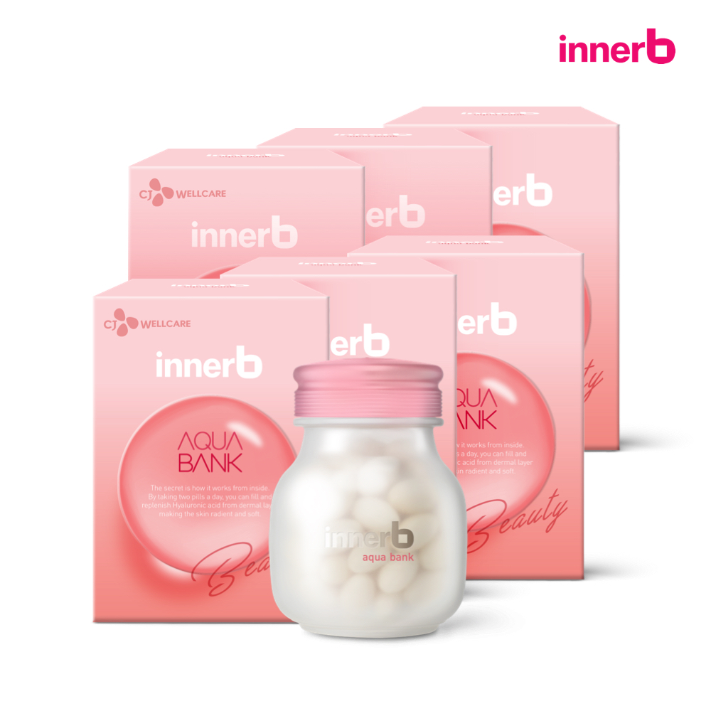 <b>CJ웰케어</b> 이너비 아쿠아뱅크 <b>히알루론산</b> 6박스/24주분