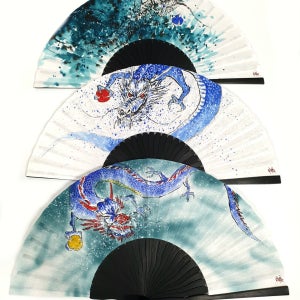 🐲 2024년 청용의 해 세가지 용그림 / 부채킴, 부채 킴