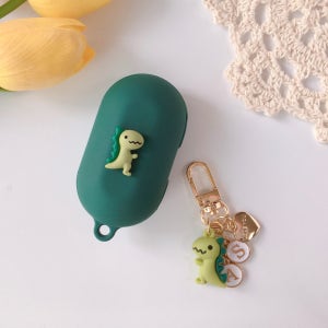 🦕공룡🌿갤럭시 버즈케이스+공룡키링SET 이니셜키링 남자친구선물, 딸랑이쥬