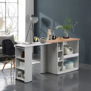 다오름 다움 일자확장형 아일랜드식탁 아일랜드홈바 전자렌지대