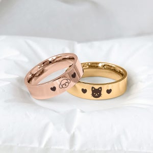 ♥반려동물 일러스트♥ 유기견 유기묘 후원 써지컬 반지, 아쿠아렐