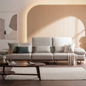 클라임 원목 4인 리프트업 전체 통가죽 소파