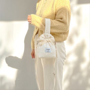 누빔 뉴스트링 미니백 숄더 크로스 여성가방 복조리백, 소모(SOMO)