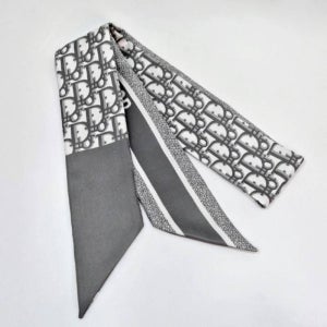 디올 오블리크 미차 스카프 그레이 실크 트윌 15DOB106I600C810 15DOB106I600 C810