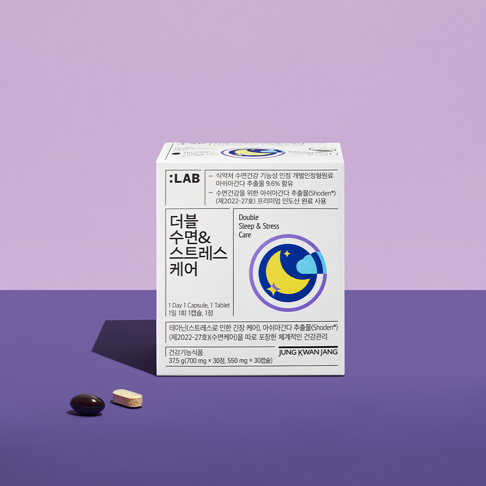 정관장 더블 <b>수면</b> 앤 스트레스 케어 (캡슐 550mg + 정제 700mg) x 30정