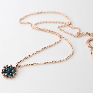 14k/18k 청러프다이아 꽃 목걸이