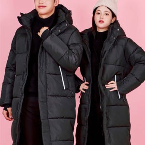 건영스포츠 단체롱패딩 에어볼 3칼라 롱패딩제작