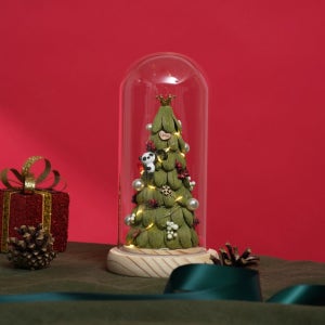 [유리돔/무드등] 크리스마스 미니트리🎄유리돔(B타입) LED장식, 차차네공방