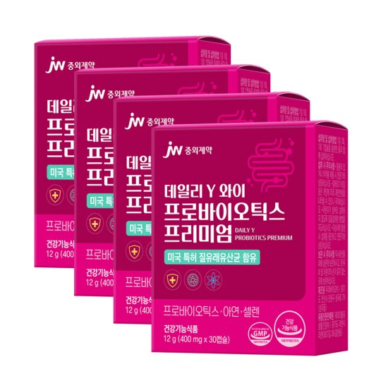 JW<b>중외제약</b> 프로바이오틱스 프리미엄 <b>질</b> 유래 유산균 4개월