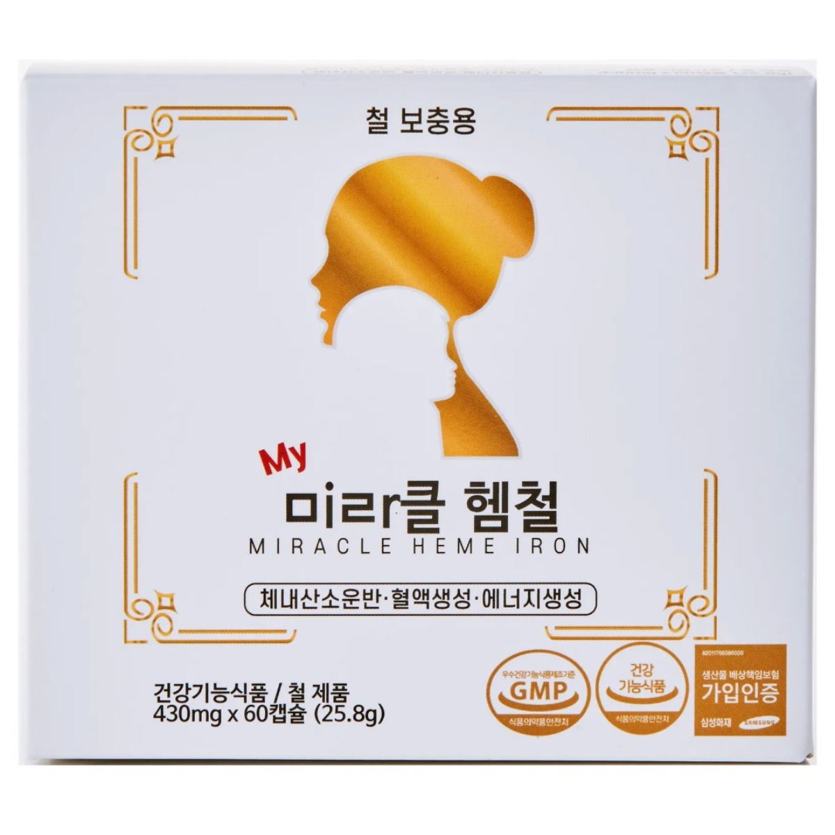 미라클헴철 섭취제한없는 안심철분제  1개  60정
