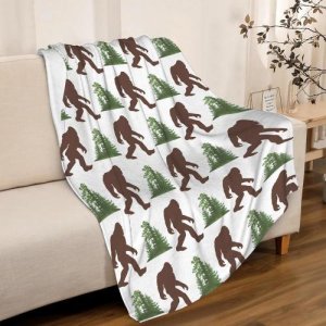 [아마존 공식]Bigfoot 담요 매우 부드러운 플란넬 담요 푹신하고 아늑한 멋진 디자인 가볍고 따뜻한 소파 담요 사계절용 선물 어린이 침대 소파 의자 127 x 101.6cm(5