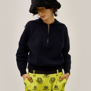 [그리디어스] Sailor Zip-Up Knit Top G23F-WT122