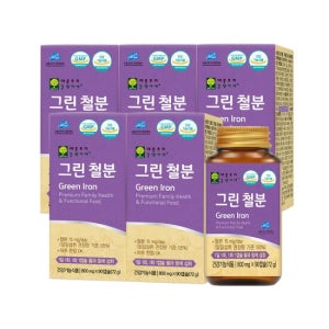 애플트리김약사네 그린 철분 800mg x 90캡슐 5통 15개월분
