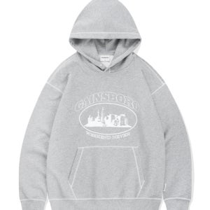 [게인스보로] 시티로고 후드티_멜란지그레이 GB083