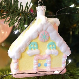 크리스마스 트리 장식 오너먼트 파스텔 과자집 스낵 하우스 9cm