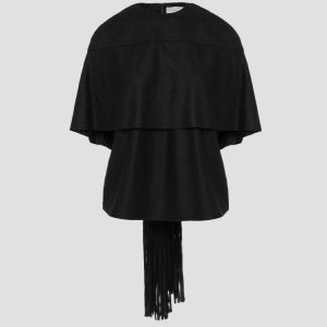 아키라나카 블랙 라이타 프린지 패널 풀오버 AW2334-IV