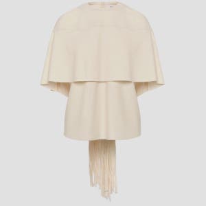 아키라나카 아이보리 라이타 프린지 패널 풀오버 AW2334-IV