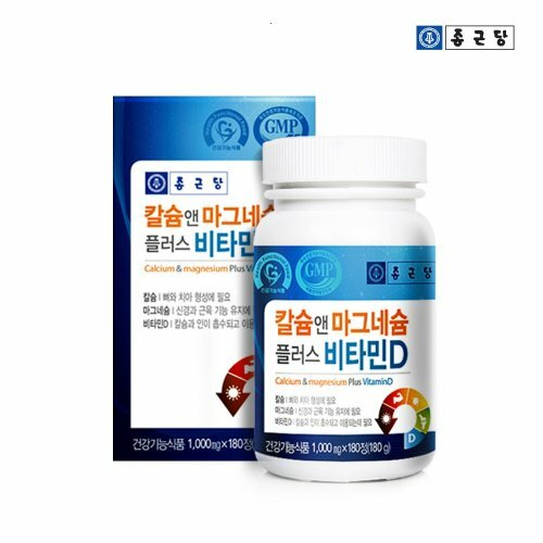[종근당] 칼슘 앤 마그네슘 플러스 비타민D 칼슘제 2병 / 6개월분