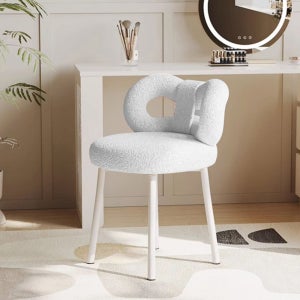 프리메이드 램스 인테리어 화장대의자 카페 식탁 등받이 스툴 패브릭 의자