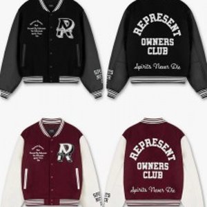 represent 캐주얼 루즈 스티치패턴 야구점퍼 자켓  [스트릿 편집샵 람스]