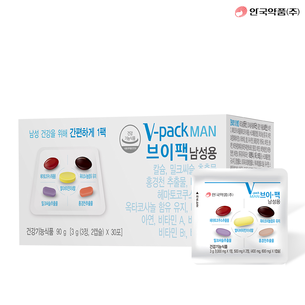 브이팩 남성용 멀티<b>비타민</b>  <b>안국약품</b> 브이팩 V-PACK 남성용