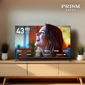 프리즘코리아 43인치 4K UHD 구글 스마트TV 국내최초 구글5.0 DLG120Hz 프리핫키 지원 패널 5년 무상 / CP43G5
