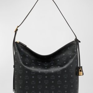 엠씨엠 모노그램 호보백 가방 Aren Visetos Monogram Hobo Bag prod267760184BLACK