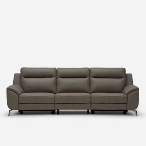 MVME 프라임 리츠 천연가죽 리클라이너 소파 4인 그레이에디션