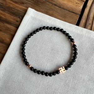 [소원성취발원] 로즈골드 만자 부적 염주, 숲속의 바다 해림정