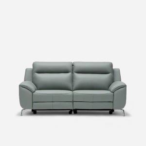 MVME 프라임 리츠 천연가죽 리클라이너 소파 3인 그레이 에디션