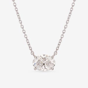 14k,18k 오벌컷 랩 다이아몬드 목걸이(1캐럿/2캐럿/3캐럿)