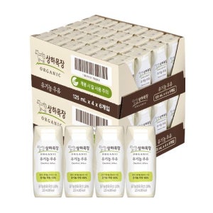 [매일유업]상하목장 유기농 멸균우유 125ML 48팩