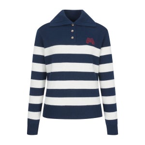 [마틴골프] Sailor Collar Stripe Sweater_Navy QW0DNI40349