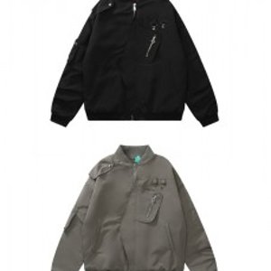 야상 포인트 지퍼 버튼 안감 패딩 점퍼 자켓 outer [스트릿 편집샵 람스]