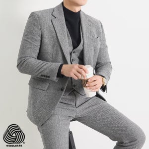 하이엔드 헤링본 모직 정장 (44458)